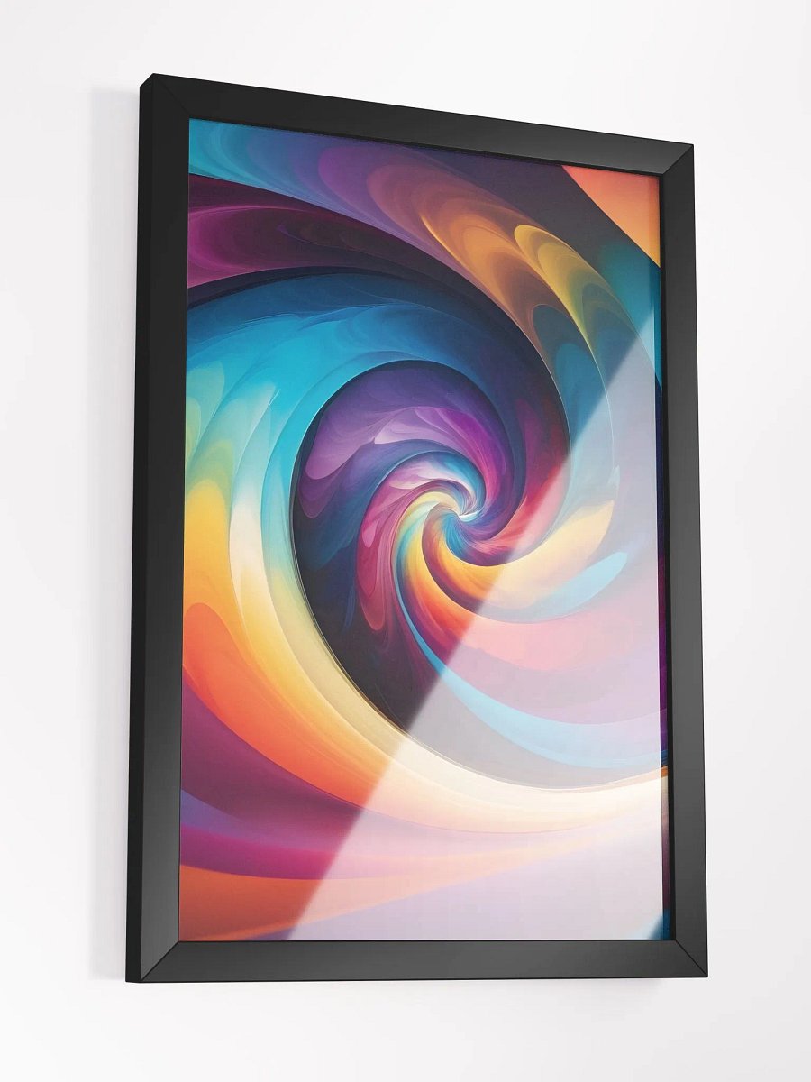 The Psychedelic Rainbow Spiral Framed Poster product image (13)