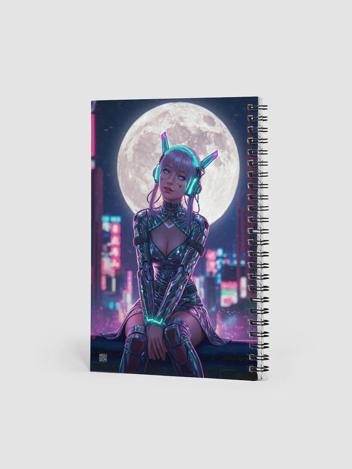 Moonlit Cybernetic Dreams Spiral Notebook product image (2)
