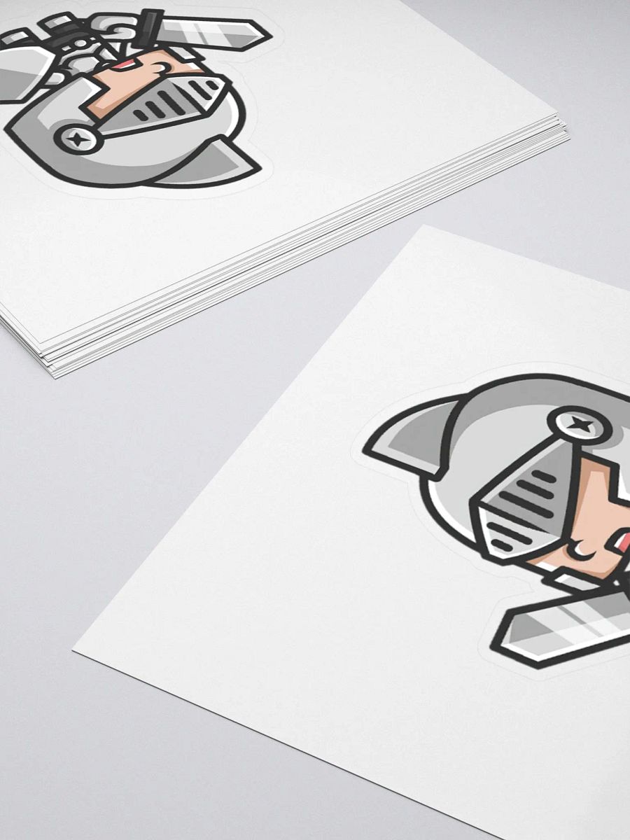 Hero with sword and shield chibi sticker product image (4)