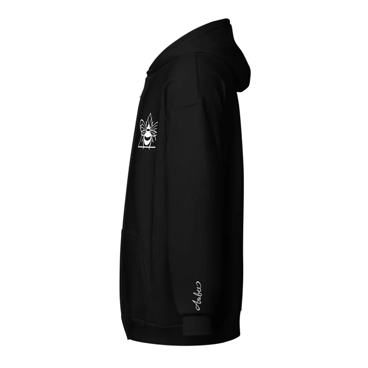 aribee embroidered sleeve zip hoodie product image (7)