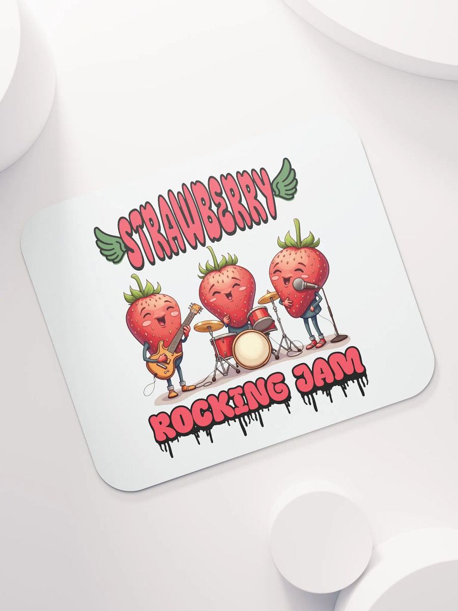Strawberry Rocking Jam Band Mouse Pad product image (5)