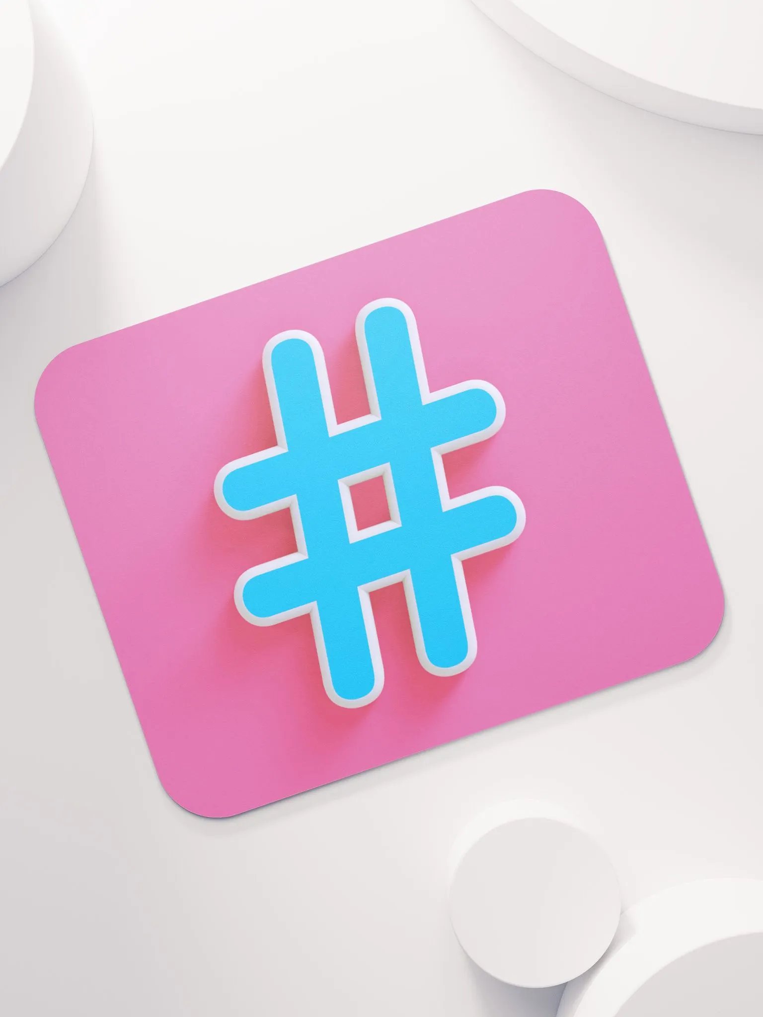 Trendy Blue Hashtag Mouse Pad product image (7)