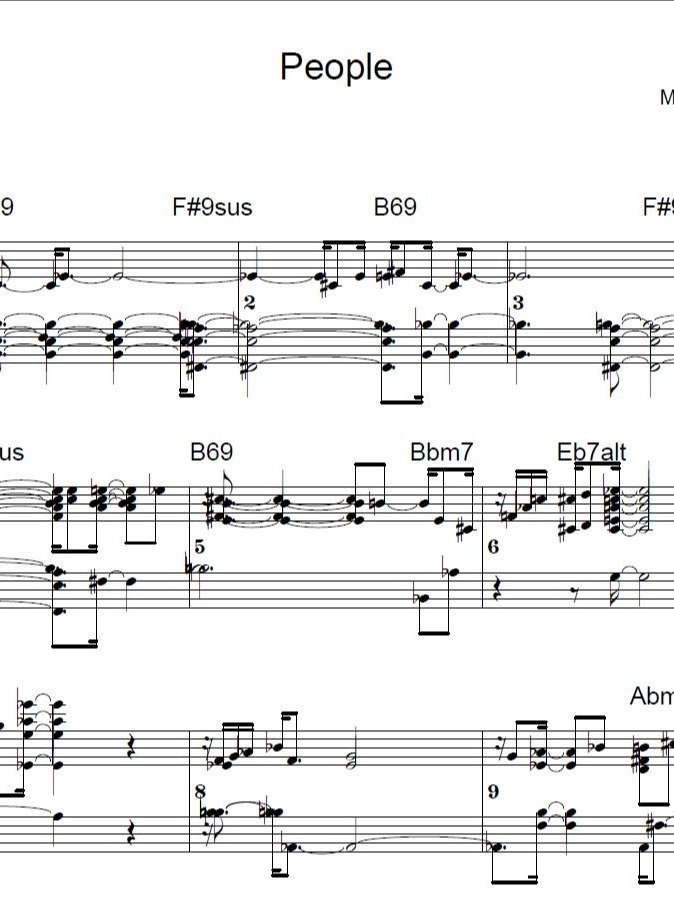 People - Piano sheet music product image (1)