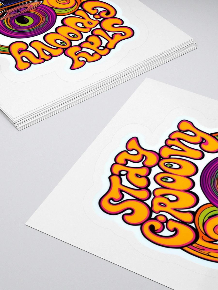 Stay Groovy Record Player Kiss Cut Stickers product image (12)