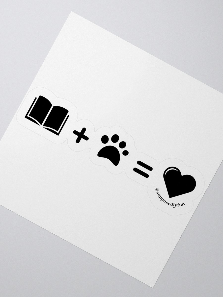 Books + Paws = Love Sticker product image (5)