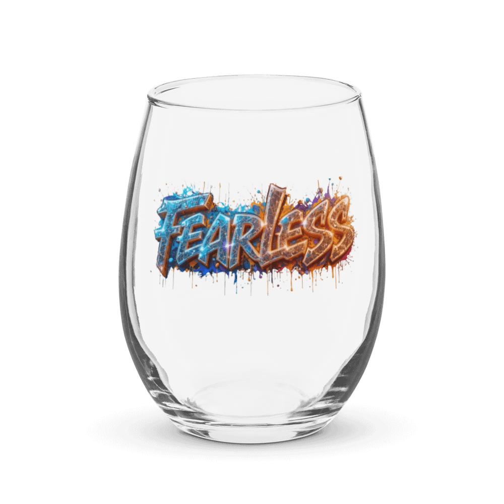 Fearless Graffiti Stemless Wine Glass product image (1)