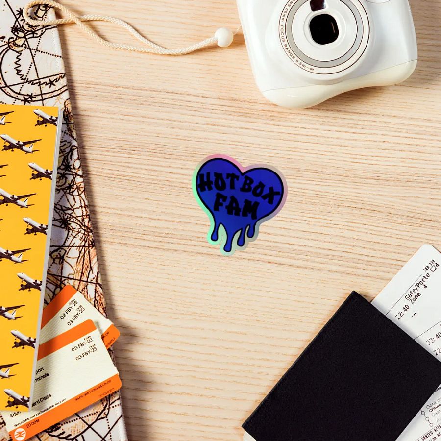 HOT BOX FAM SOLID ROYAL BLUE LOGO STICKER product image (7)