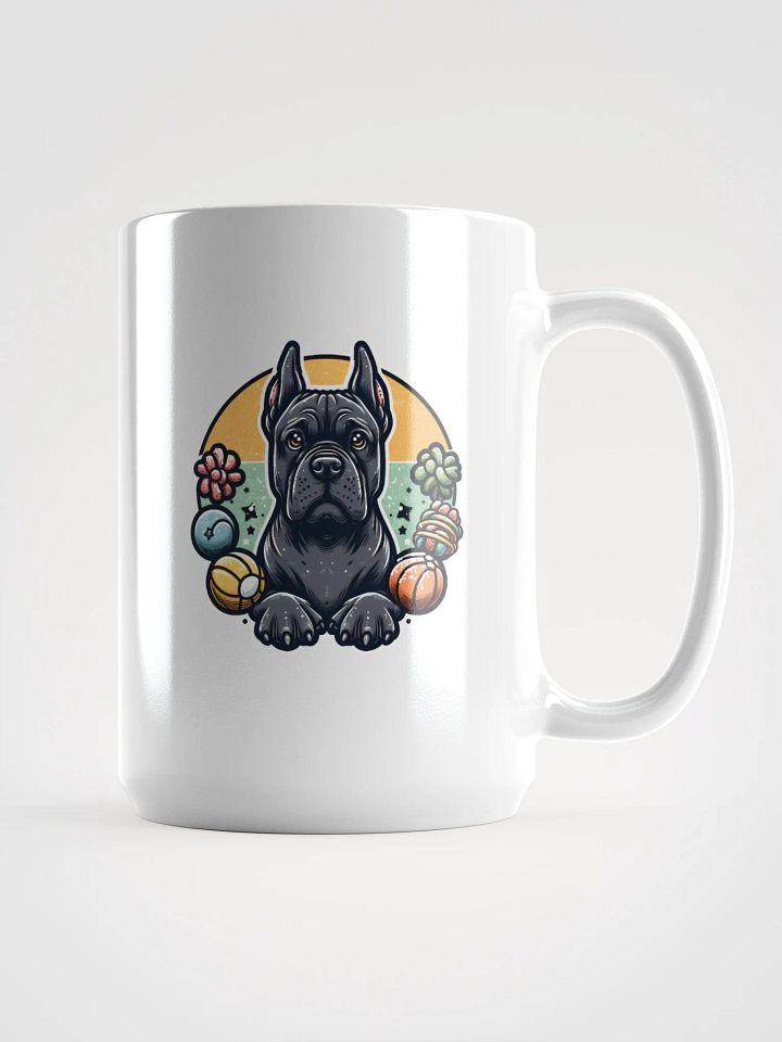 Black Cane Corso with Colorful Balls Mug – Fun Dog Lover Gift product image (1)