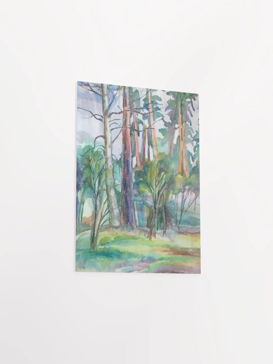 Enchanted Forest Watercolor Poster - Pine Forest product image (6)