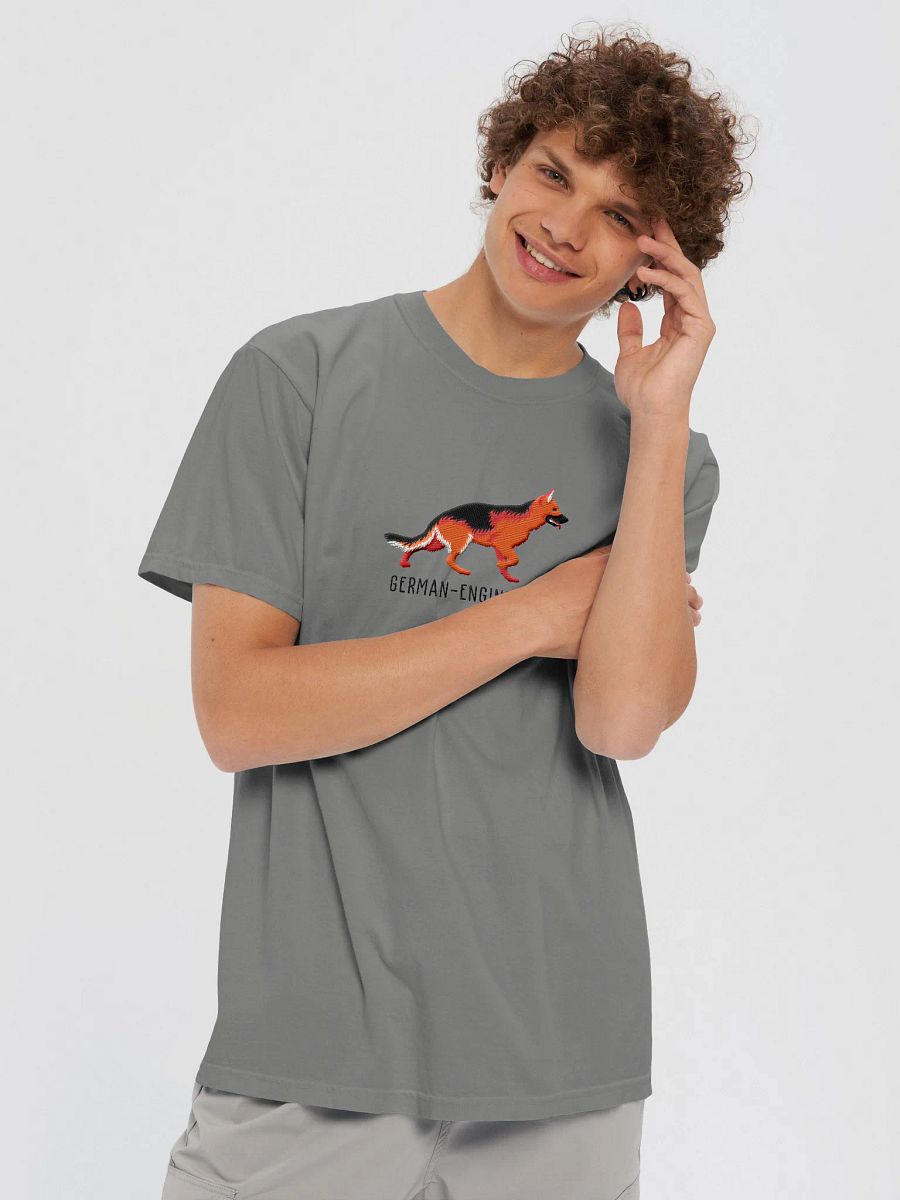 German-Engineered T-Shirt(Embroidered) of a German Shepherd(Red & Black) product image (30)