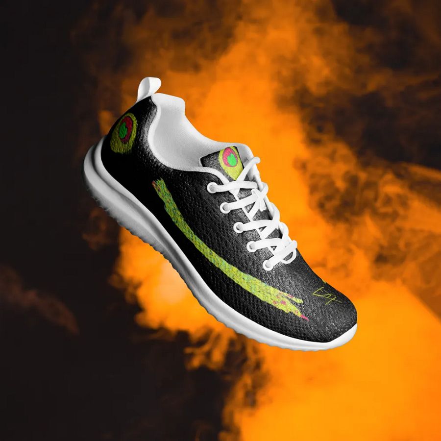 Black with Yellow Peacock Shoe product image (12)