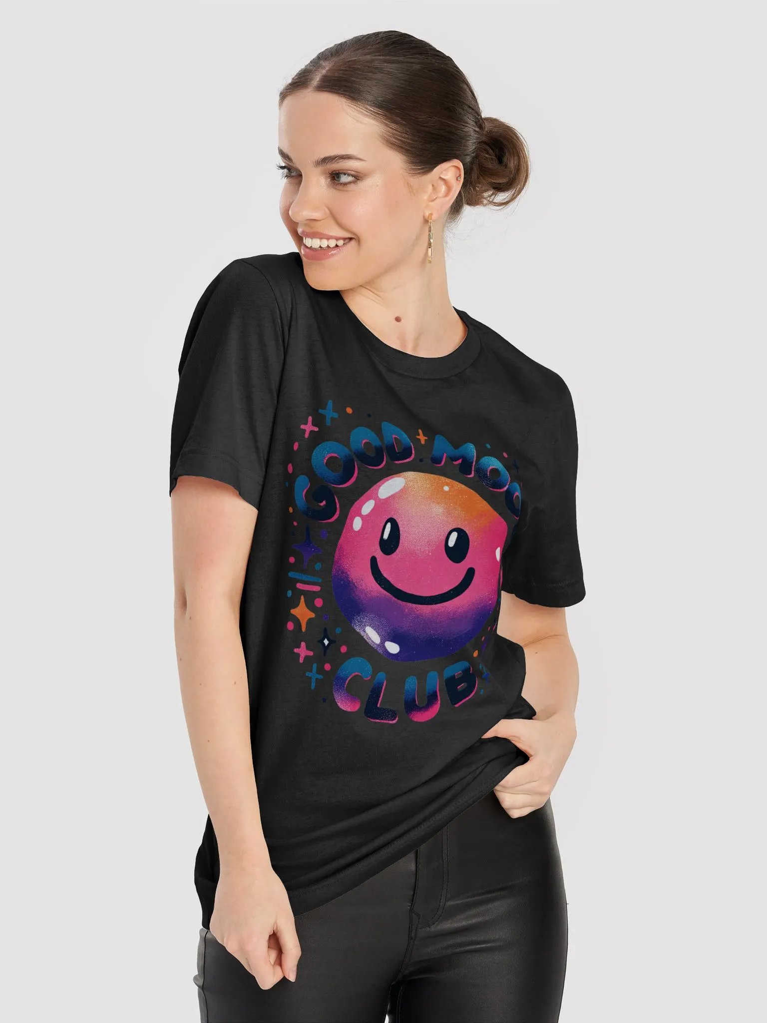 Good Mood Club Smiley Face T-Shirt product image (78)