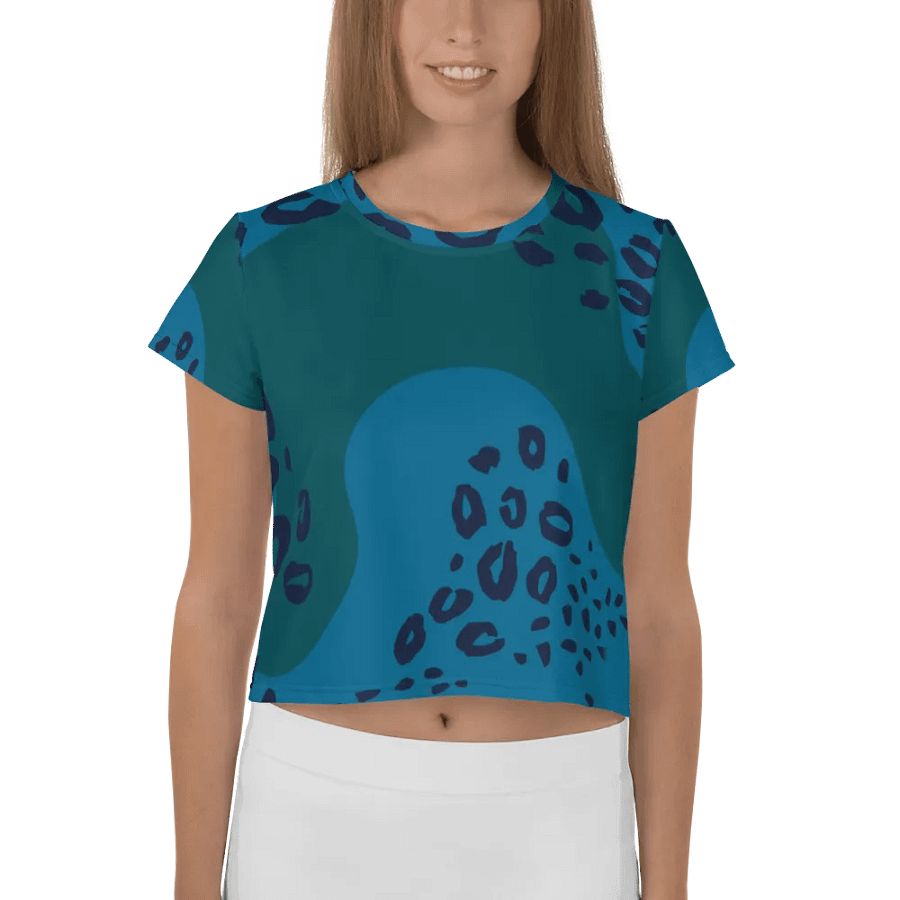 Teal Jungle Allure Crop Tee product image (1)