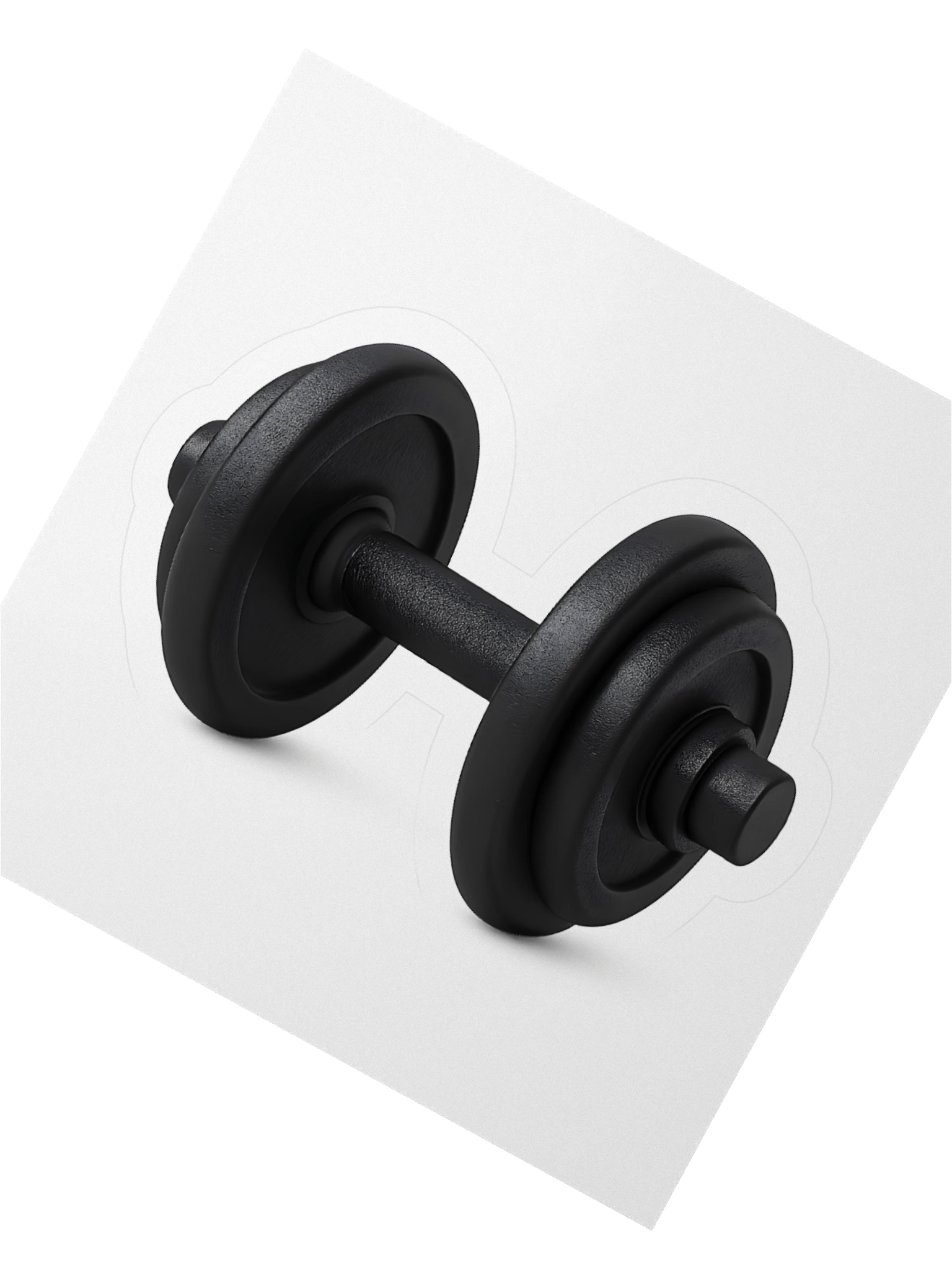 Black Matte Dumbbell Sticker product image (4)