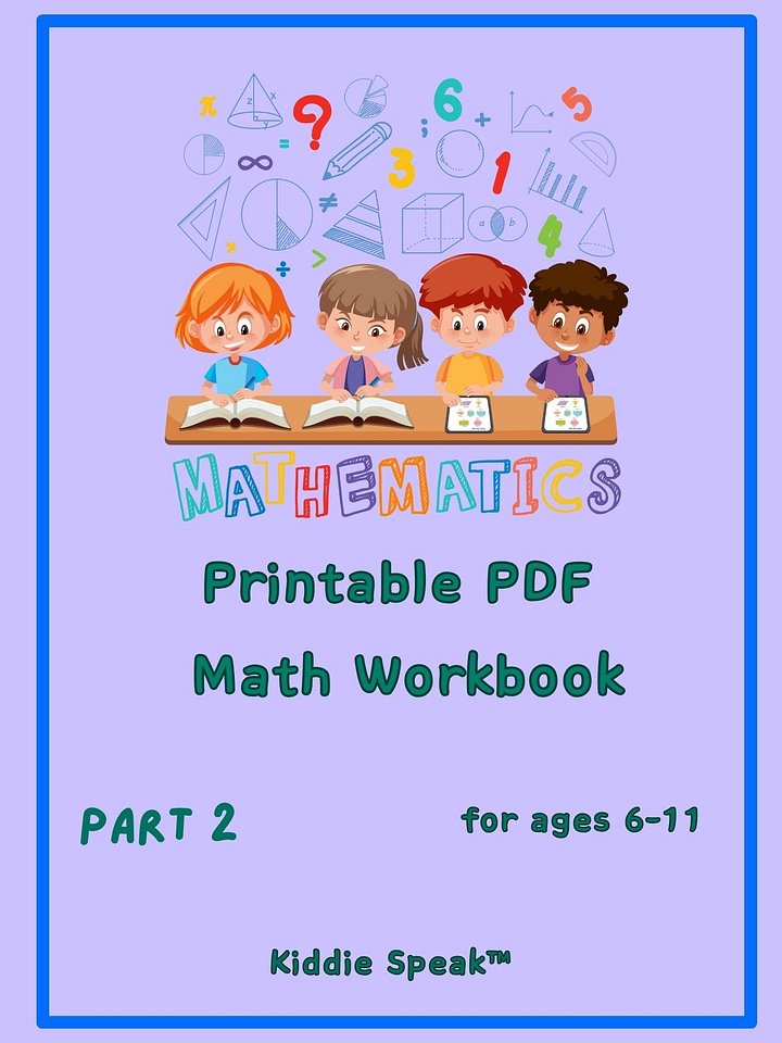 Printable Math Workbook Part 2 product image (1)