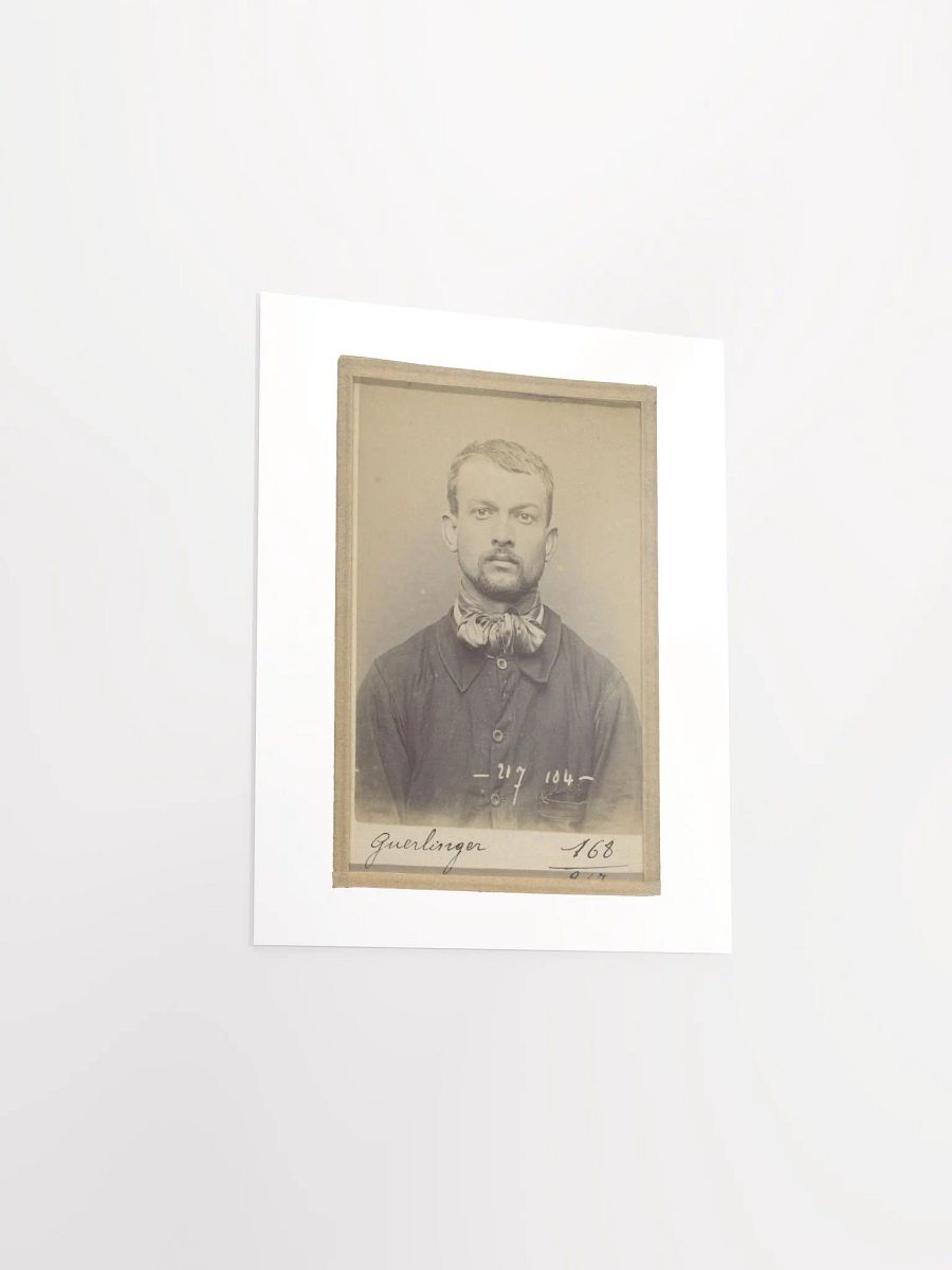 Pierre Guerlinger Mugshot By Alphonse Bertillon (1894) - Print product image (3)