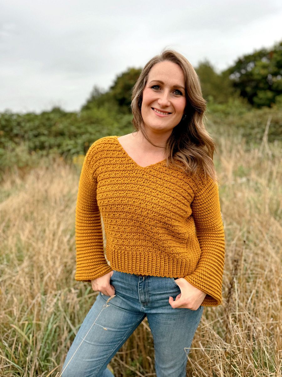 Mystical Sweater / Easy V-Neck Adult Sweater Crochet Pattern product image (8)