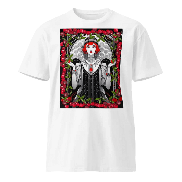 1920s Flapper Framed by Cherries - 100% Cotton T-Shirt product image (1)