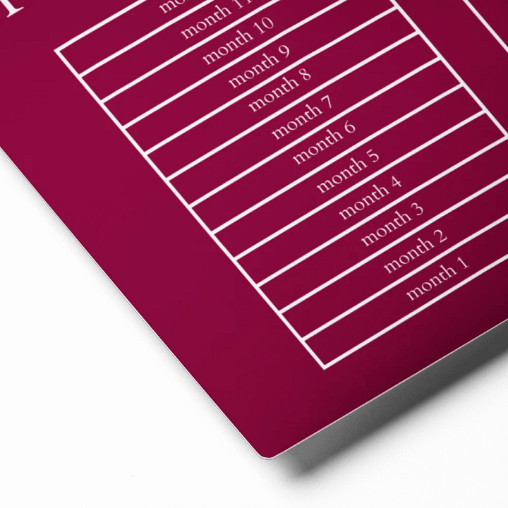 HIGHFALUTIN ANNUAL RENT TRACKER (white design 7) product image (2)