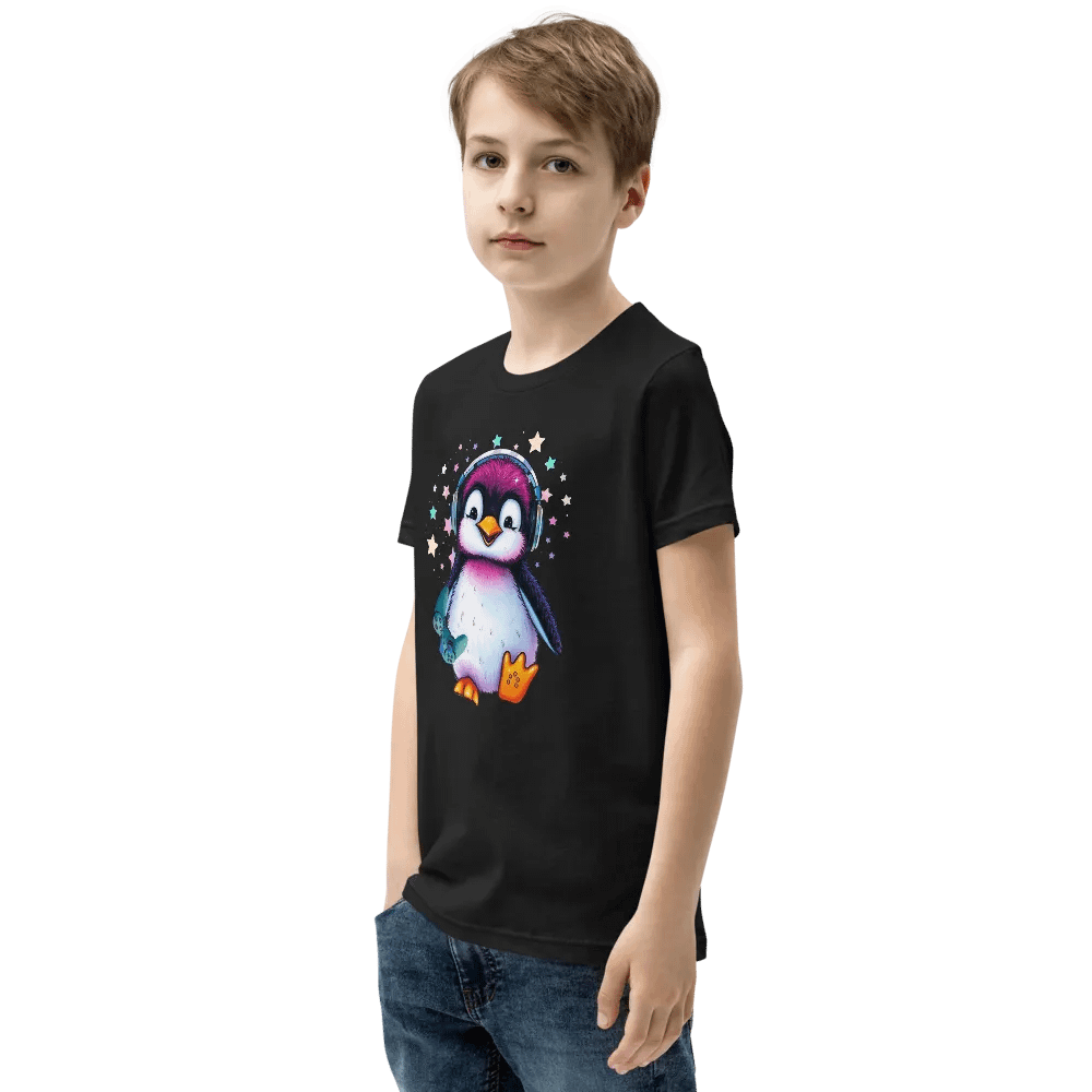 Pixel Penguin Gamer Youth T-Shirt product image (3)