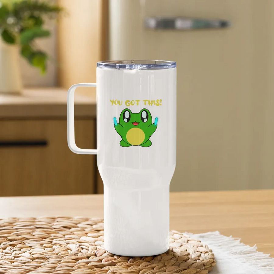 Motivational Frog Travel Mug! product image (10)