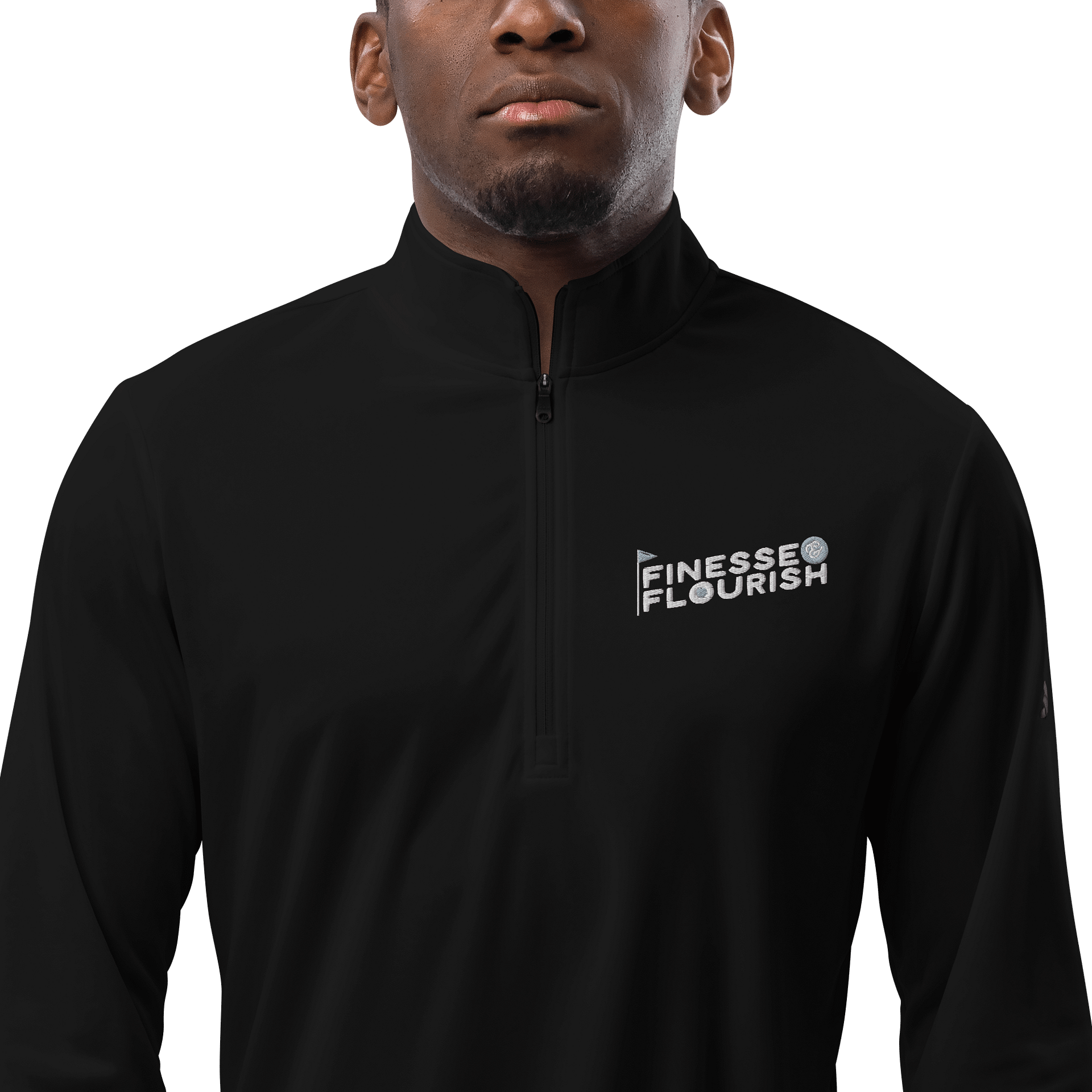 F&F Flag x ADI Lightweight Quarter-Zip Pullover (WHT) product image (1)