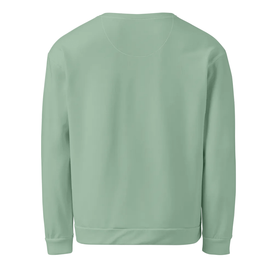Plain Light Sage Green Soft Summer Unisex Recycled Polyester Heavyweight Premium Sweatshirt by Treasure Pie product image (3)