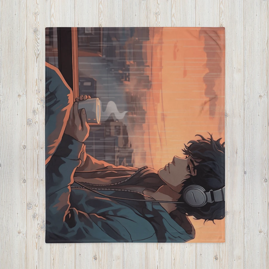 Anime Inspired Rainy Morning Throw Blanket - Soft Polyester Cozy Tblan Blanket product image (4)