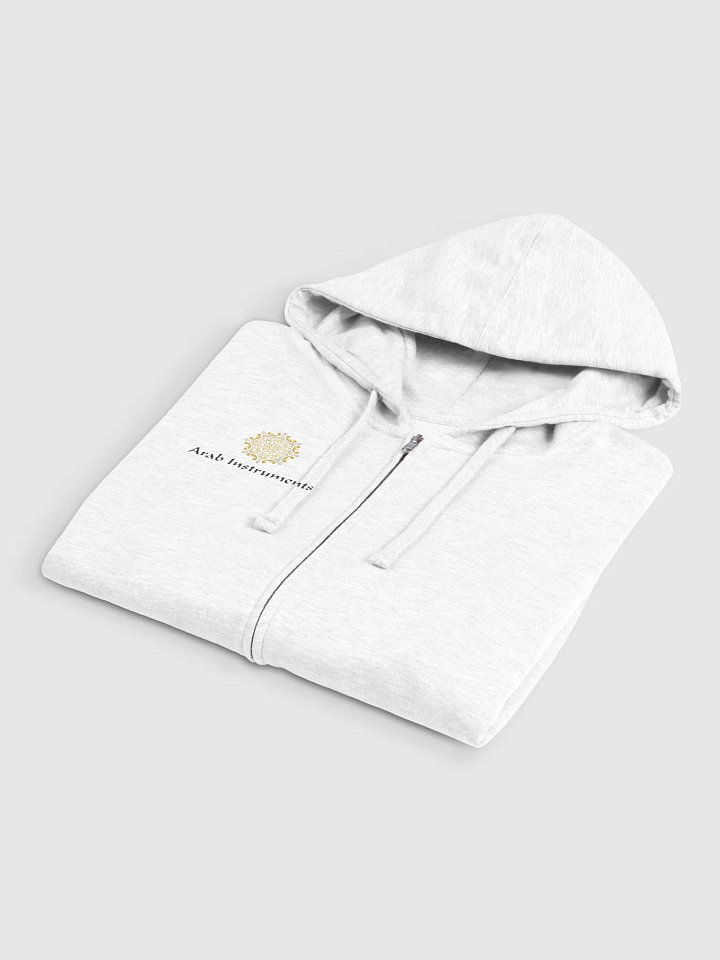 Arab Instruments Fleece Zip Up Hoodie White product image (2)