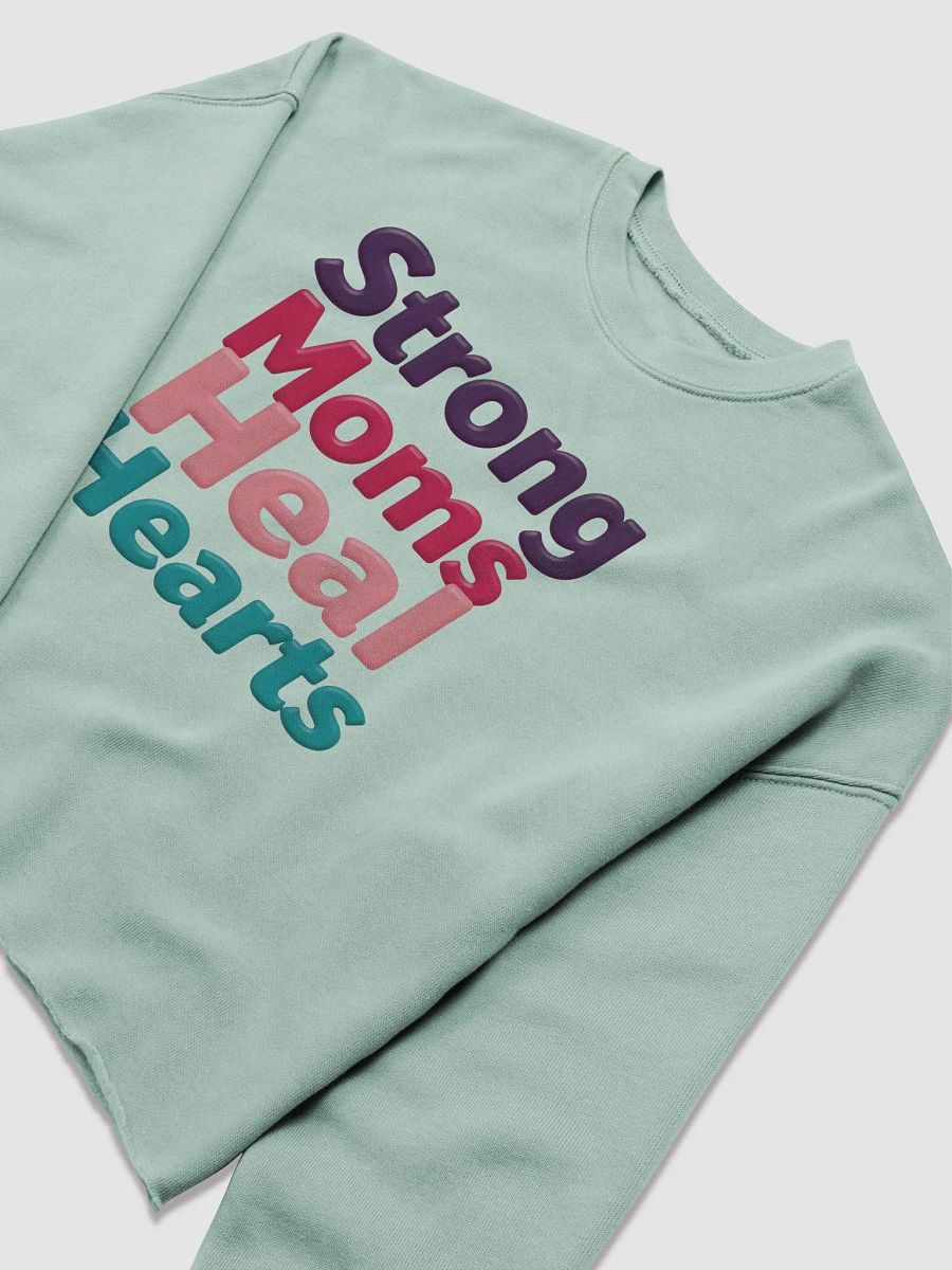 Strong Moms Heal Hearts Crop Sweatshirt product image (14)