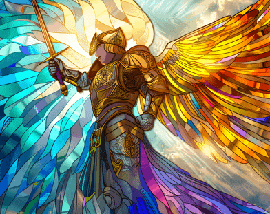 Radiant Archangel A Stained Glass Masterpiece + bonus product image (1)