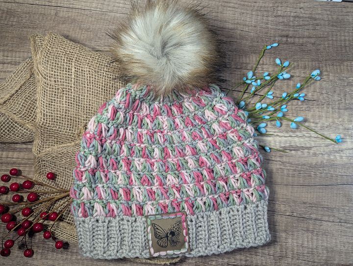 Petroskey Beanie - Pink/Green/Gray product image (1)