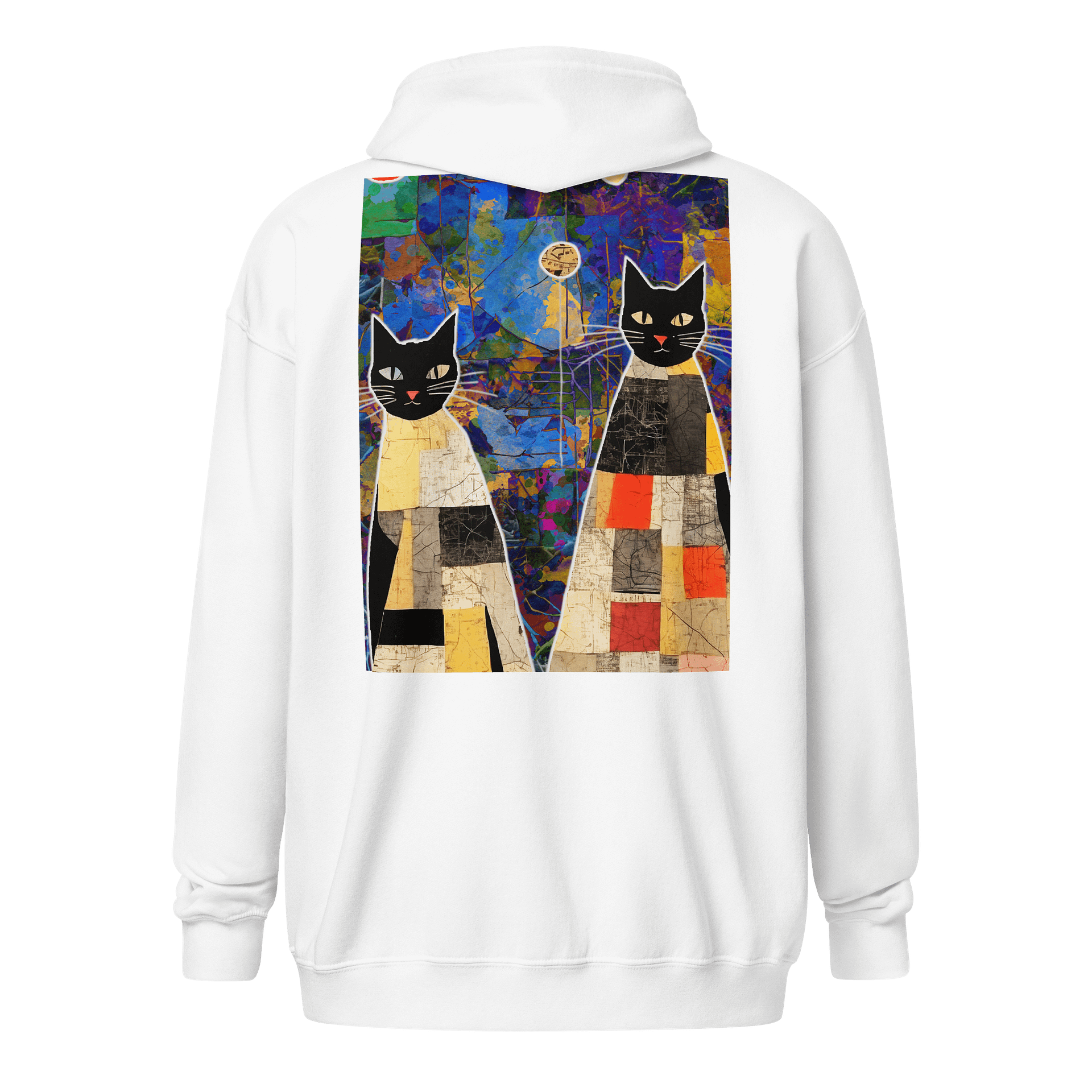 Patchwork Feline Dream Zip Hoodie product image (26)