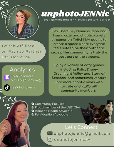 Don’t mind me, Just trying to get myself all official before Twitchcon! 😅
My favorite part of my Twitch journey has been all ...