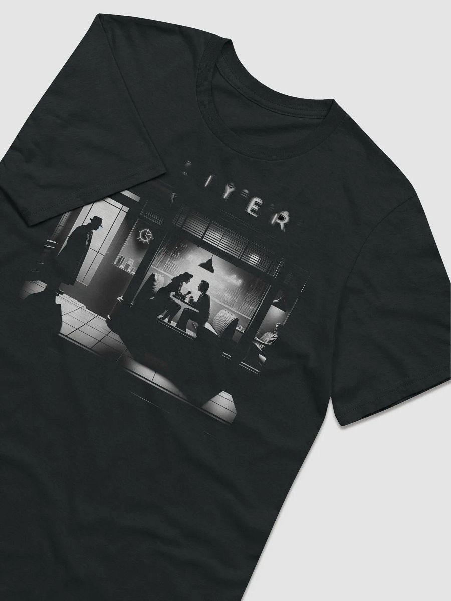 Diner Enigma: Noir Scene (Front Print Womens Tee) product image (3)