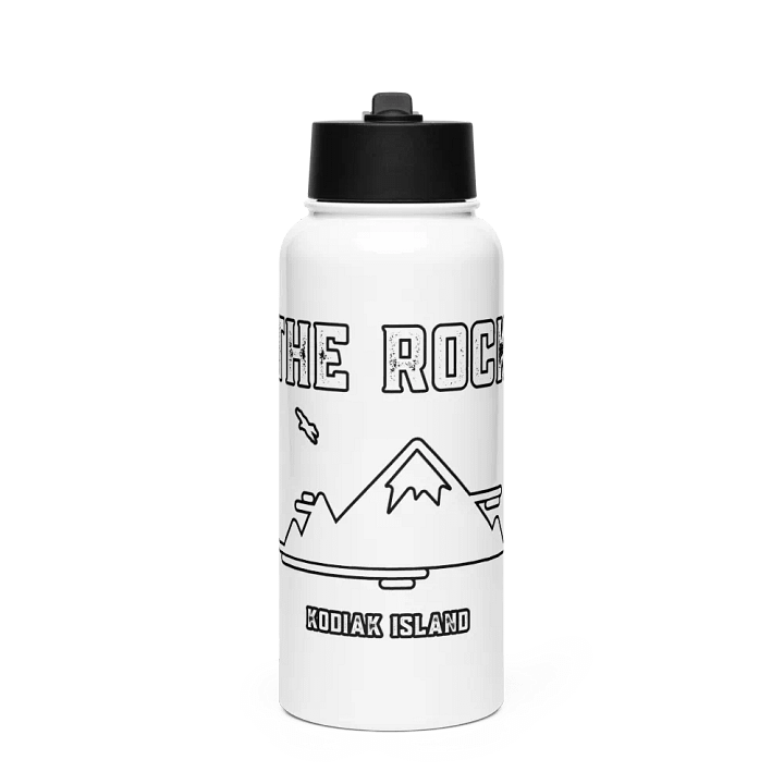 The Rock Stainless Steel Water Bottle (White) product image (1)