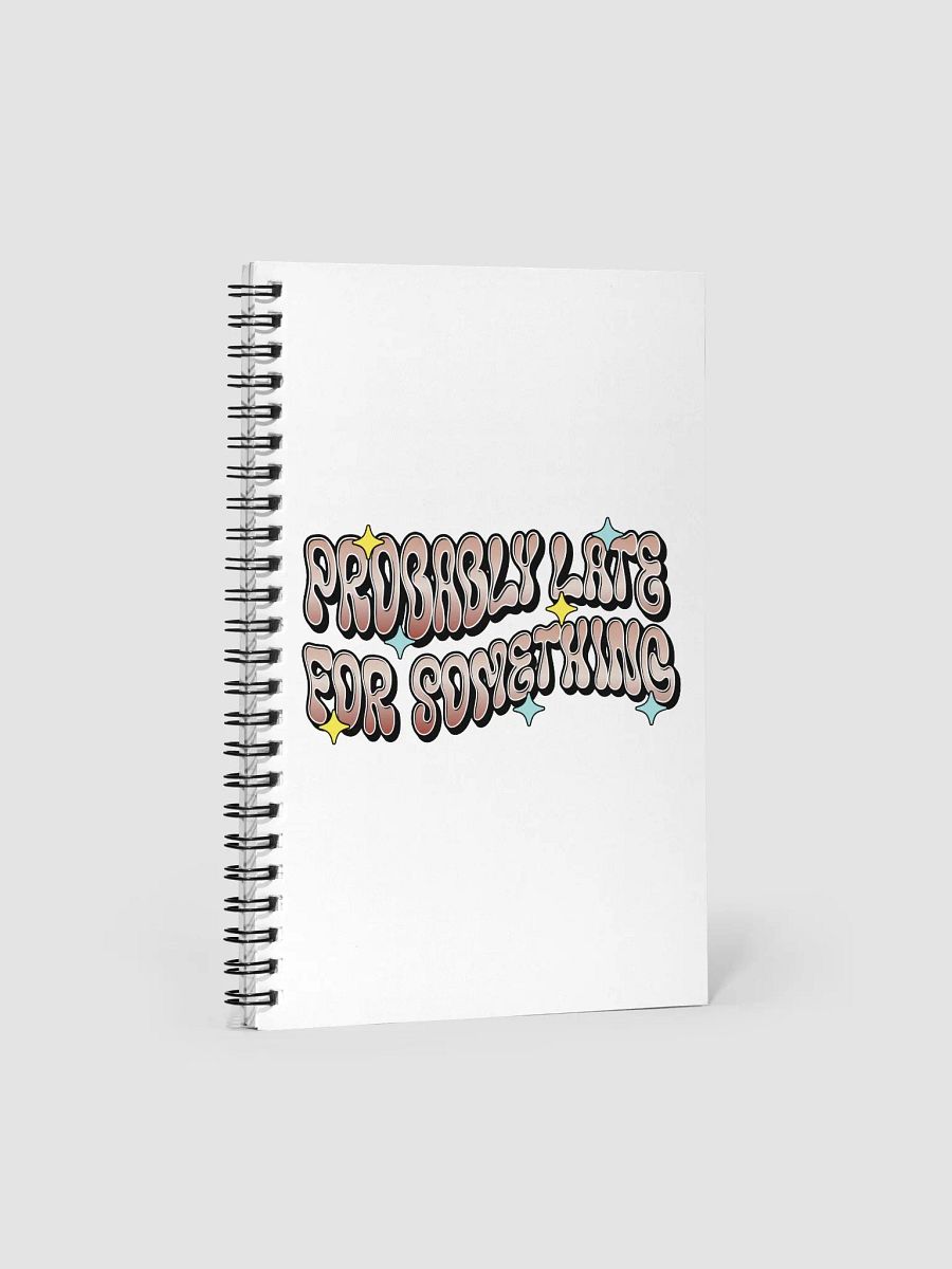 Probably Late For Something Retro Wave Spiral Notebook product image (1)
