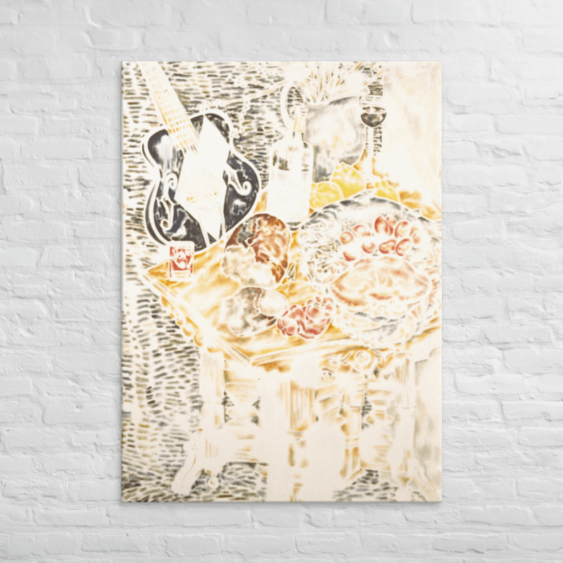 Still Life with Salmon and Crab (1989) on canvas (40" x 60") product image (3)