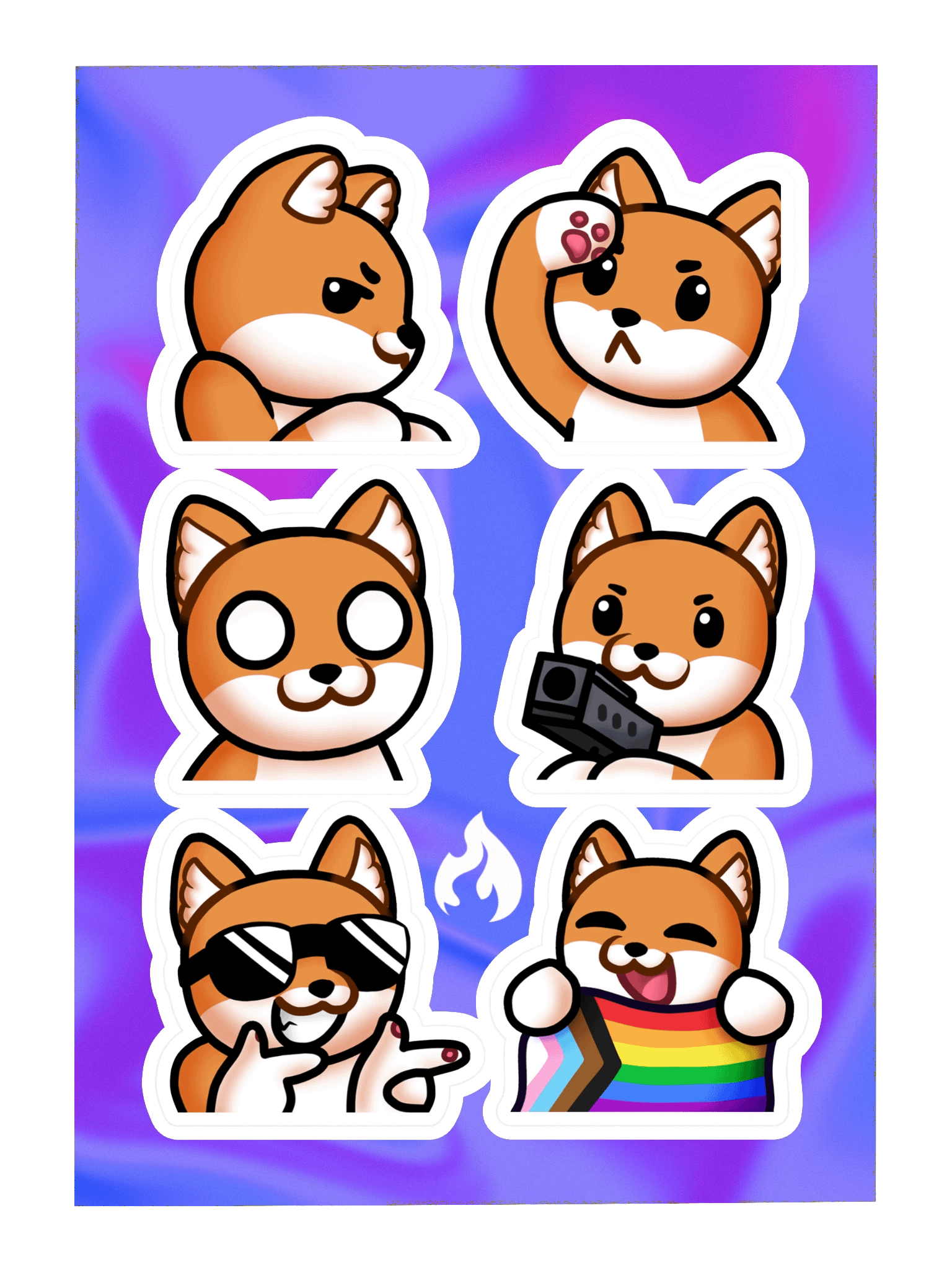 2025 emote faves sticker sheet product image (3)