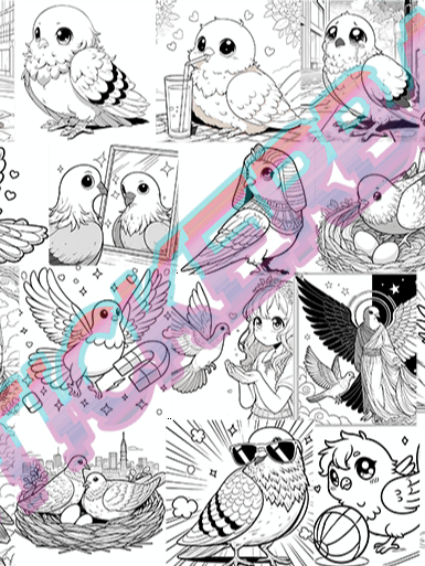 Taubenmalbuch 2 - Alle Motive! product image (1)