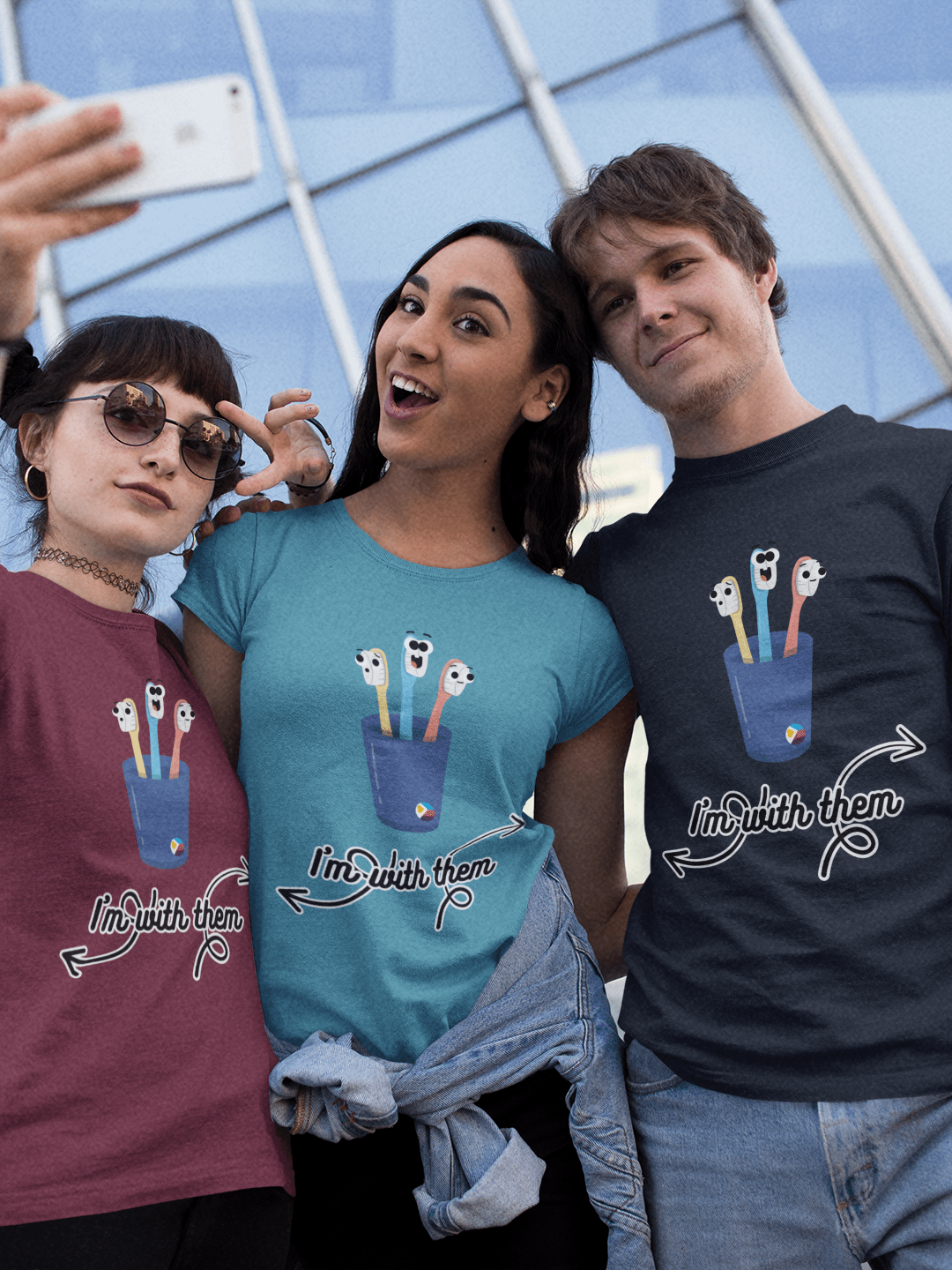I'm with them Polyamory Pride Tee (Unisex) product image (1)