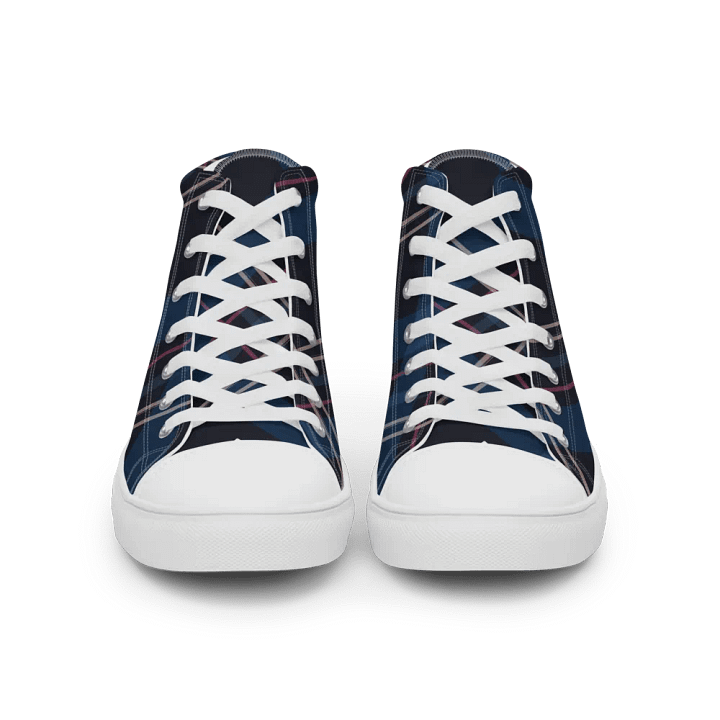 Navy Tartan Plaid Women's High Tops product image (1)