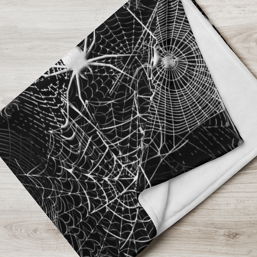 Black and White Spider Webs Throw Blanket product image (17)