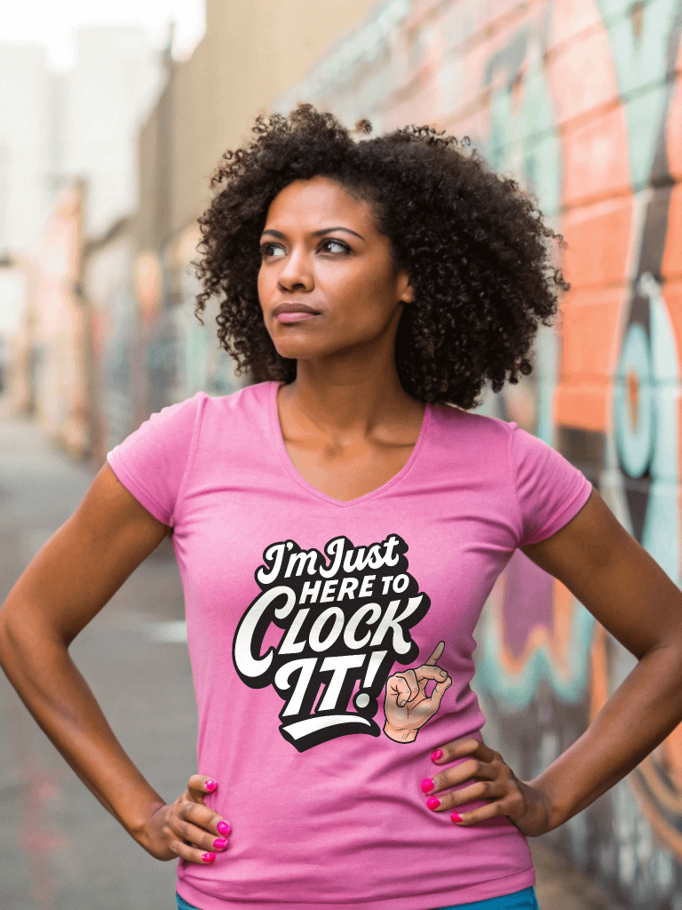 Im Just here to Clock It: TikTok Trend Unisex Tee product image (95)