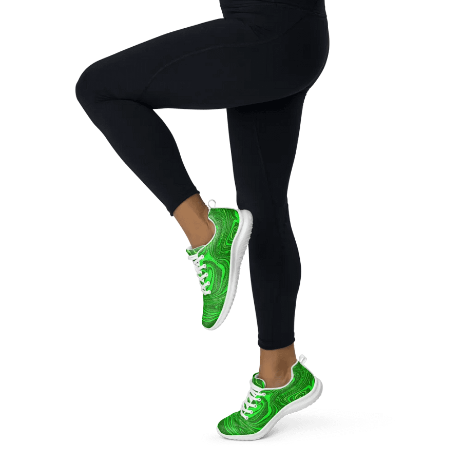 Women's Athletic Shoes - Different Shades of Green Digital Fluid Art product image (6)
