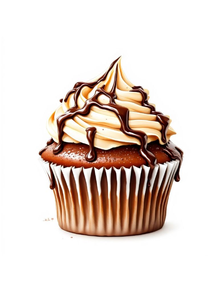 19 Chocolate Cupcake Clipart Designs, Chocolate Cupcake Decorations, Yummy Cupcake Designs, Sweet Treat Clipart Set product image (4)