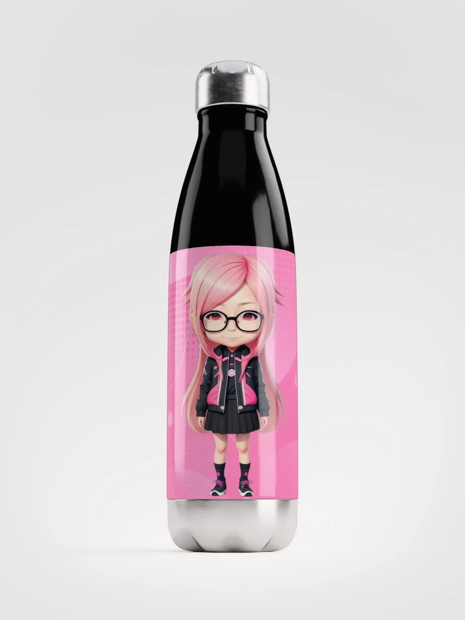 (PINK CHIBI) K Stainless Steel Water Bottle product image (1)