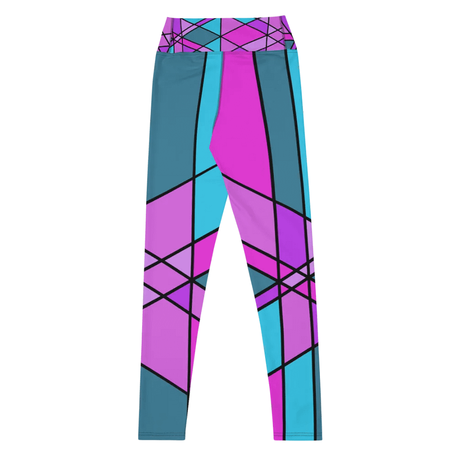 Multi-Colored Geometric Pattern Yoga Leggings product image (9)