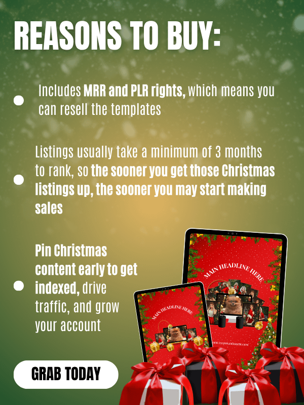MRR/PLR Pinterest Christmas Templates product image (4)
