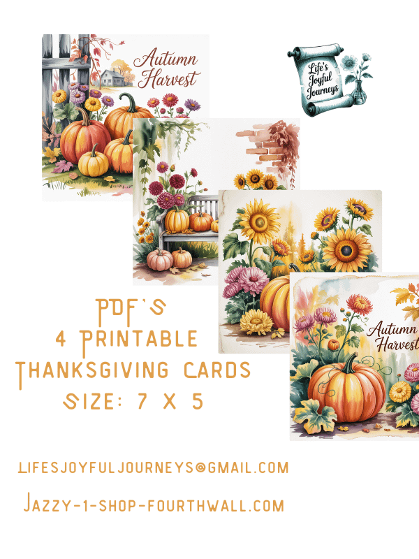 Autumn Greeting Cards -4 PDF product image (1)